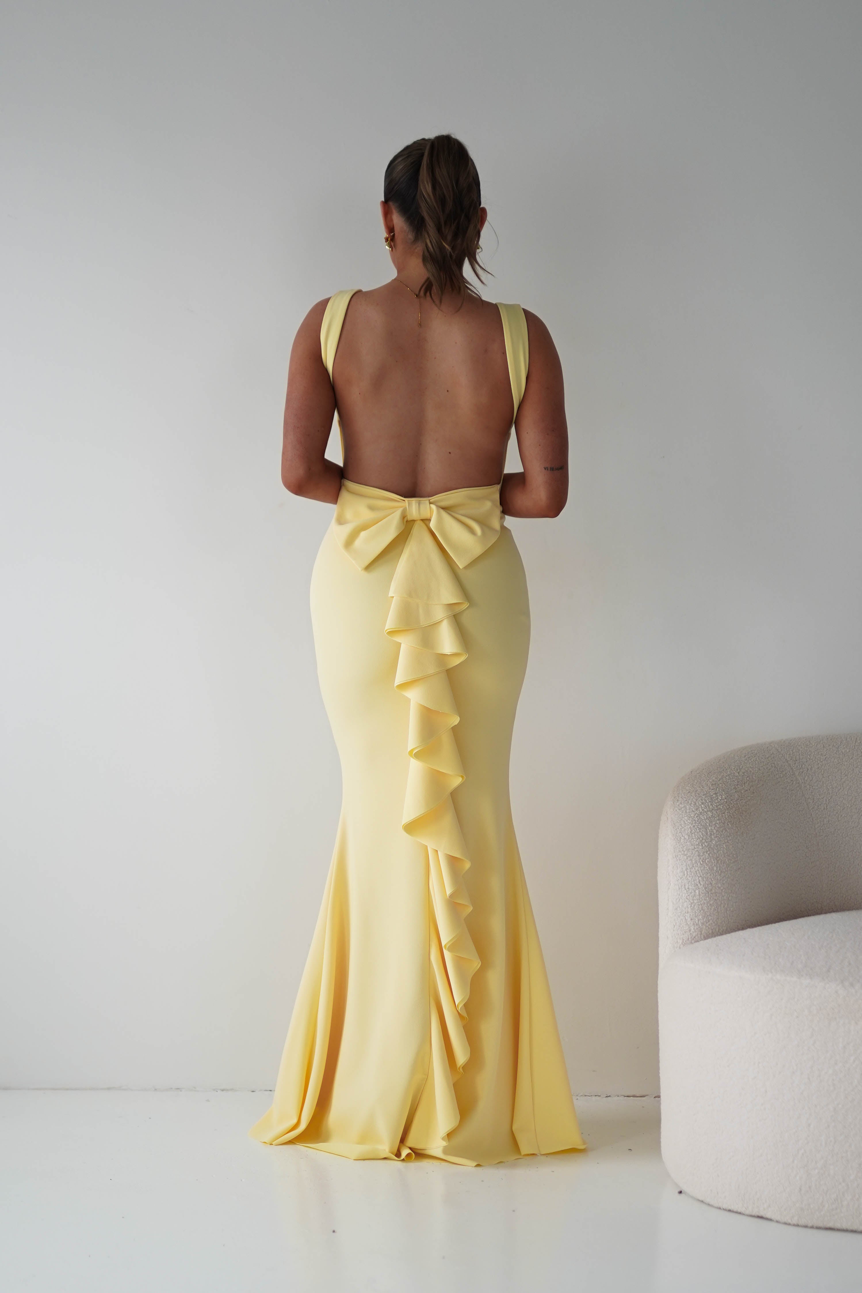 Oh Hello Clothing Women > Clothing > Dresses Samantha Bow Detail Maxi Dress | Yellow