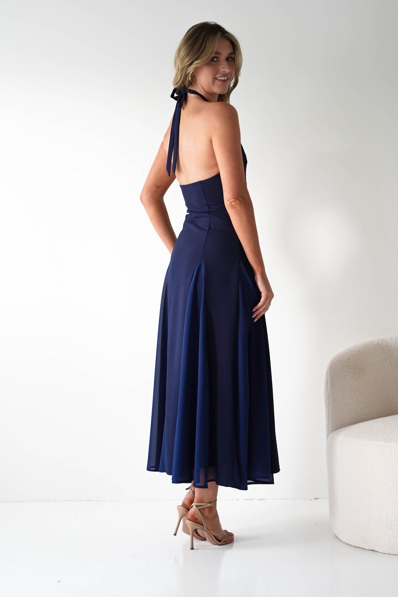 Oh Hello Clothing Dresses 1*DONE-JY25242- SAMPLE NAVY DRESS LIKE THE SILVANA