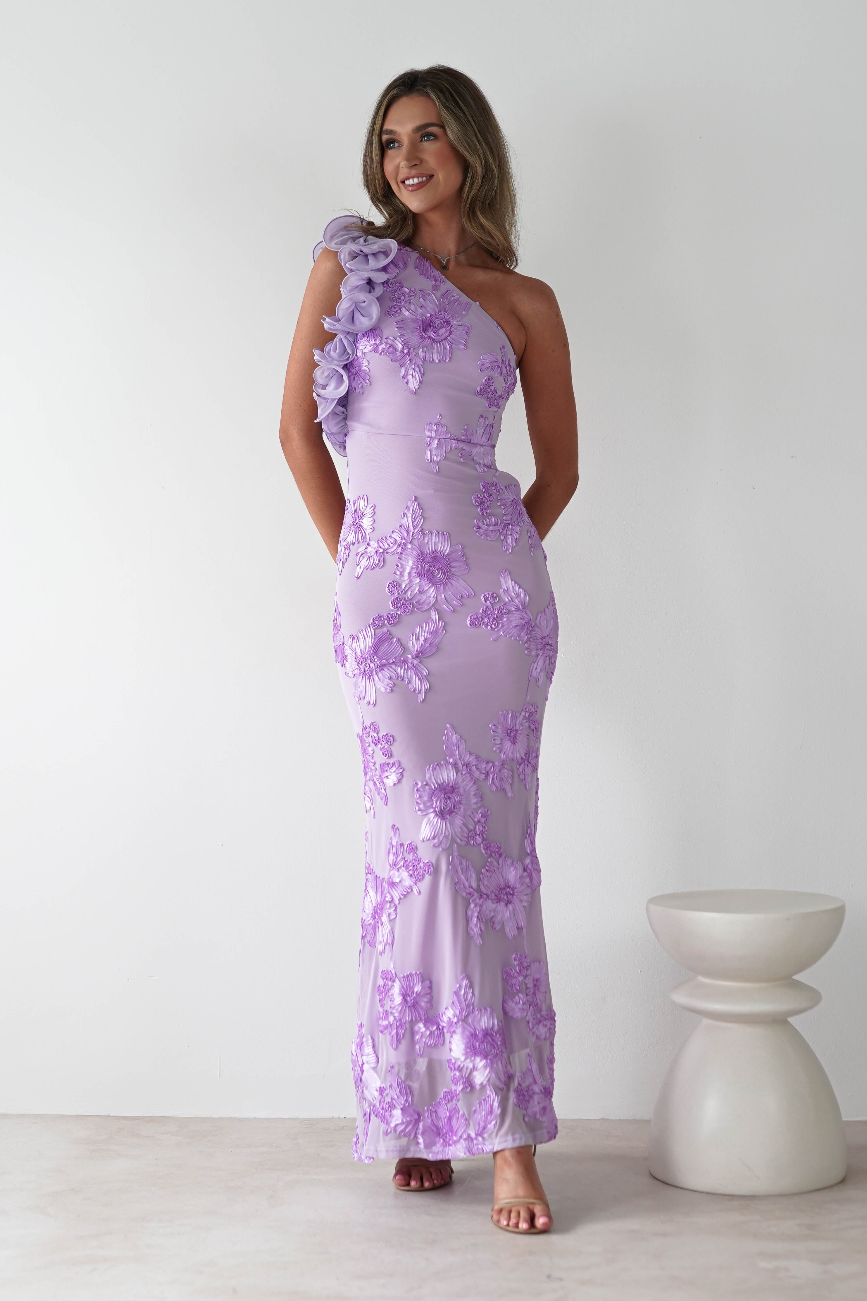Siren Bodycon Maxi Dress Lilac | Wedding Guest Dress | Bodycon | Maxi | Oh Hello Clothing