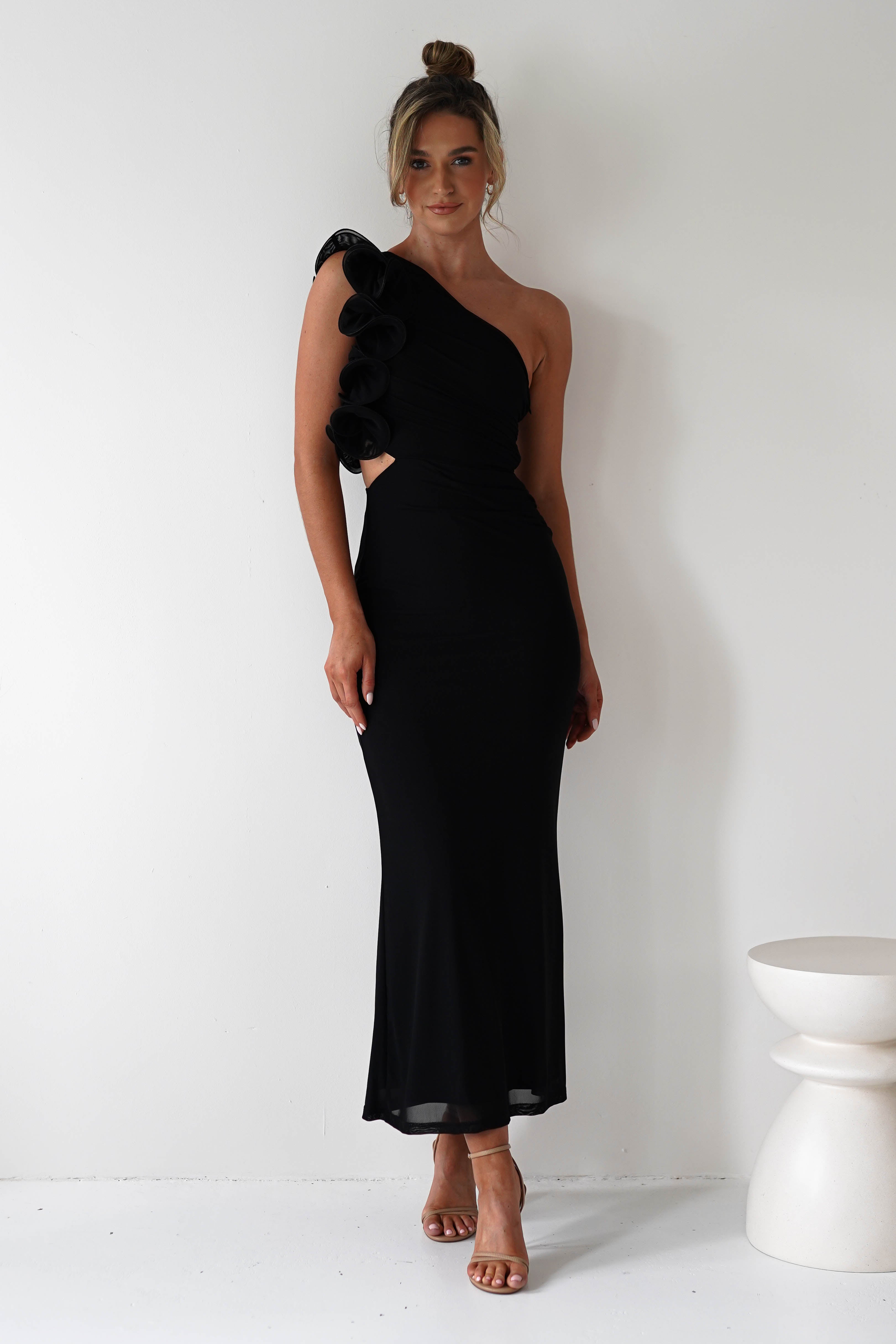 Sydney Bodycon Maxi Dress Black | Wedding Guest Dress | Bodycon | Maxi | Oh Hello Clothing
