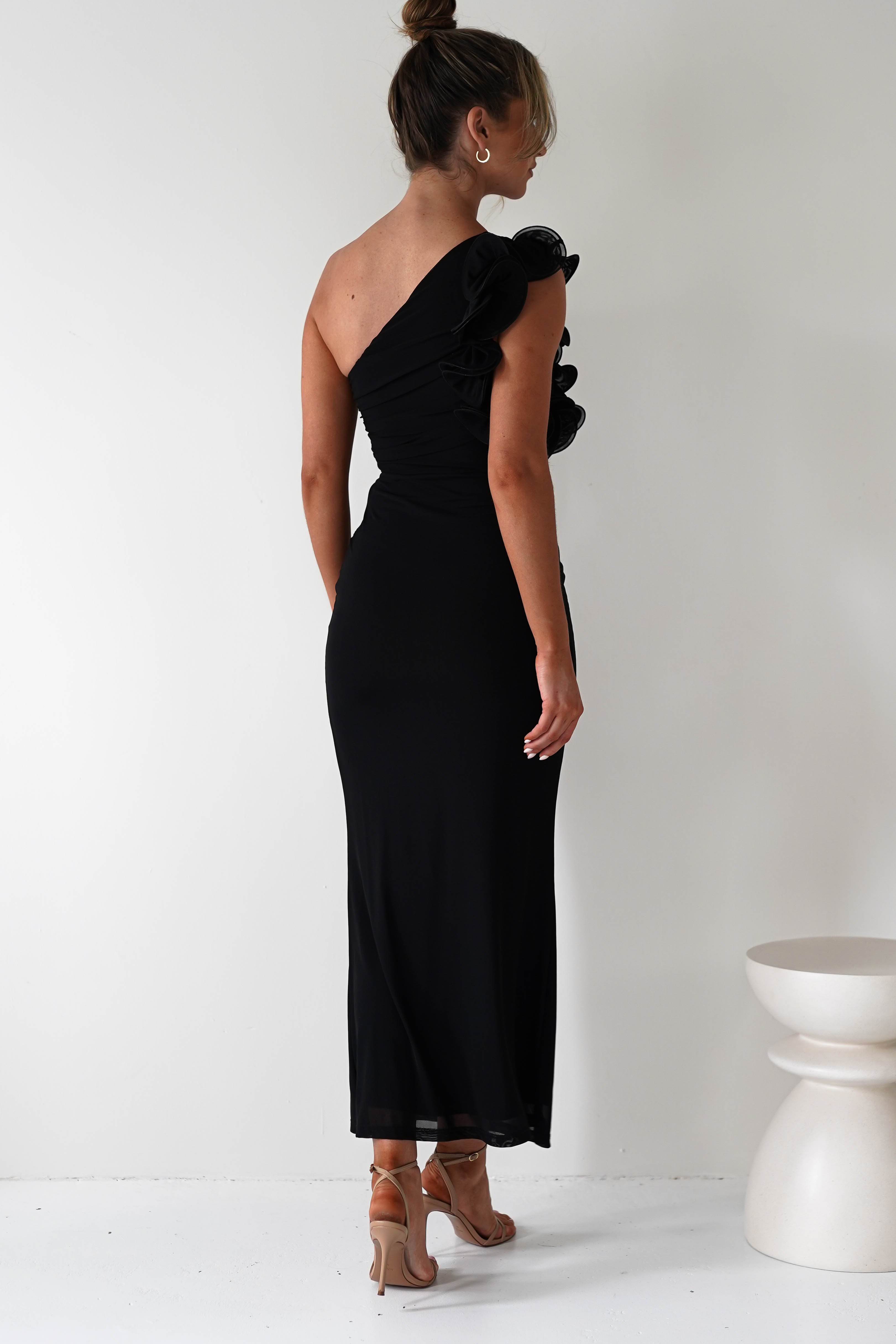 Sydney Bodycon Maxi Dress Black | Wedding Guest Dress | Bodycon | Maxi | Oh Hello Clothing