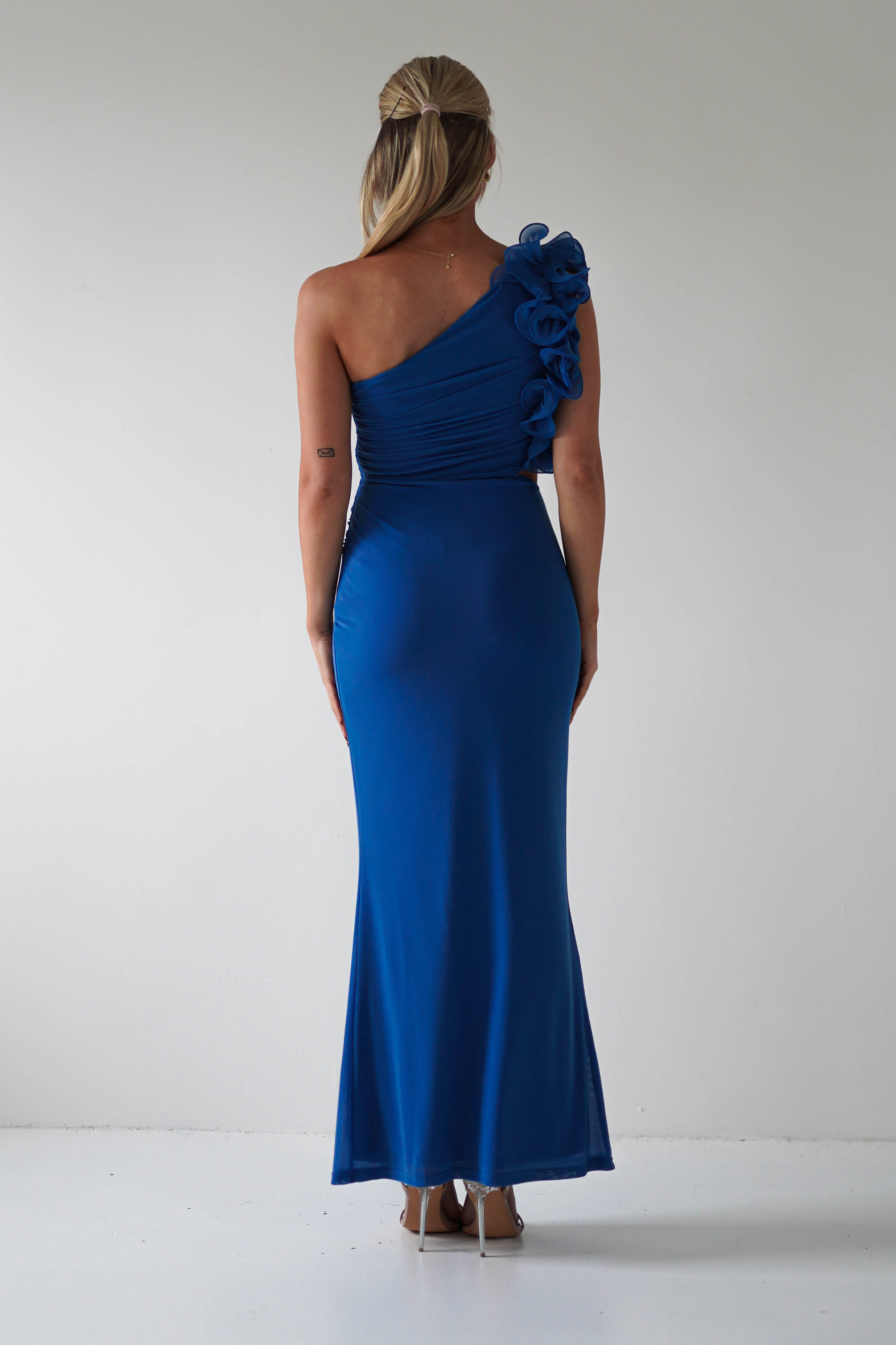 Sydney Bodycon Maxi Dress Blue | Wedding Guest Dress | Bodycon | Maxi | Oh Hello Clothing