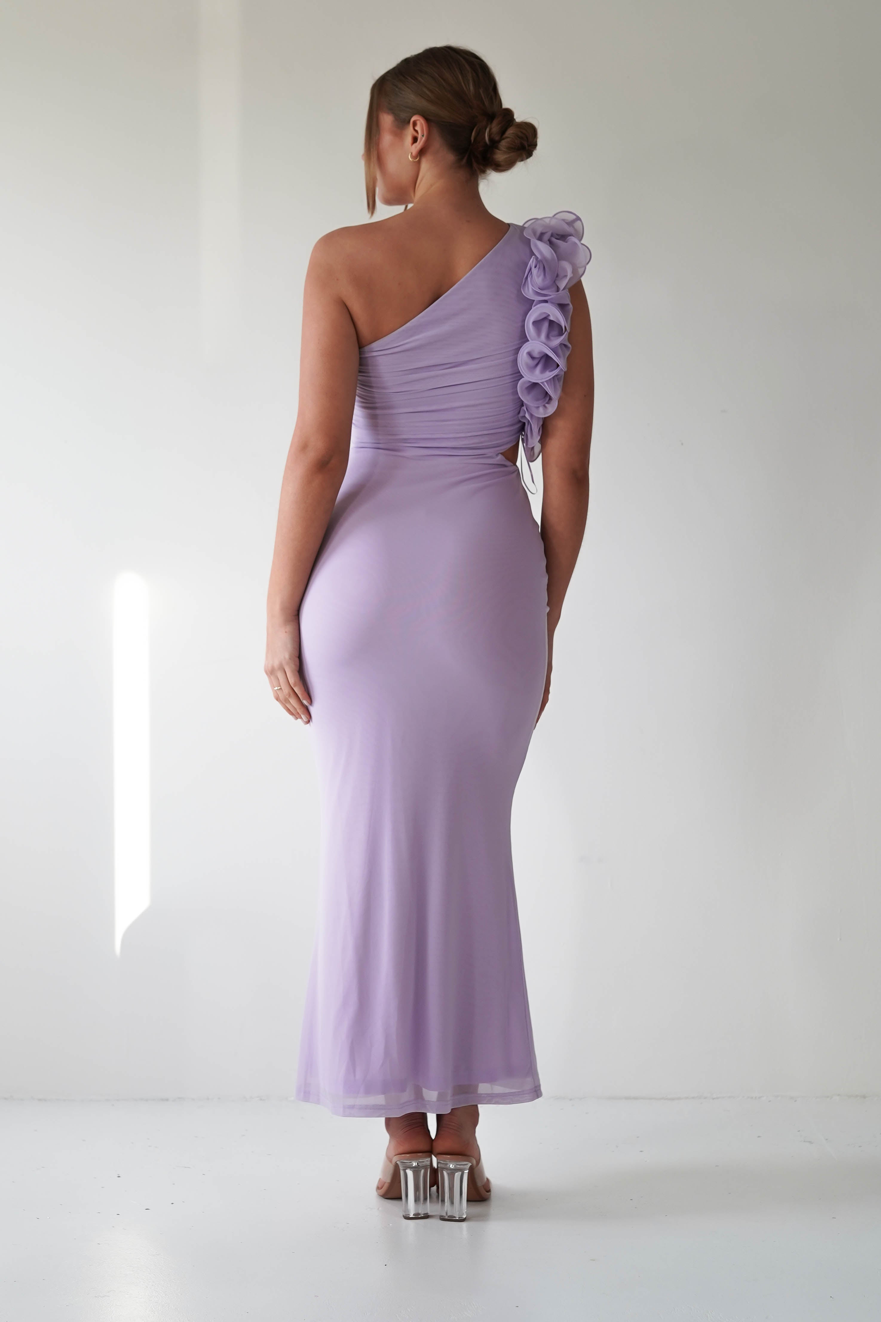 Sydney Bodycon Maxi Dress Lilac | Wedding Guest Dress | Bodycon | Maxi | Oh Hello Clothing