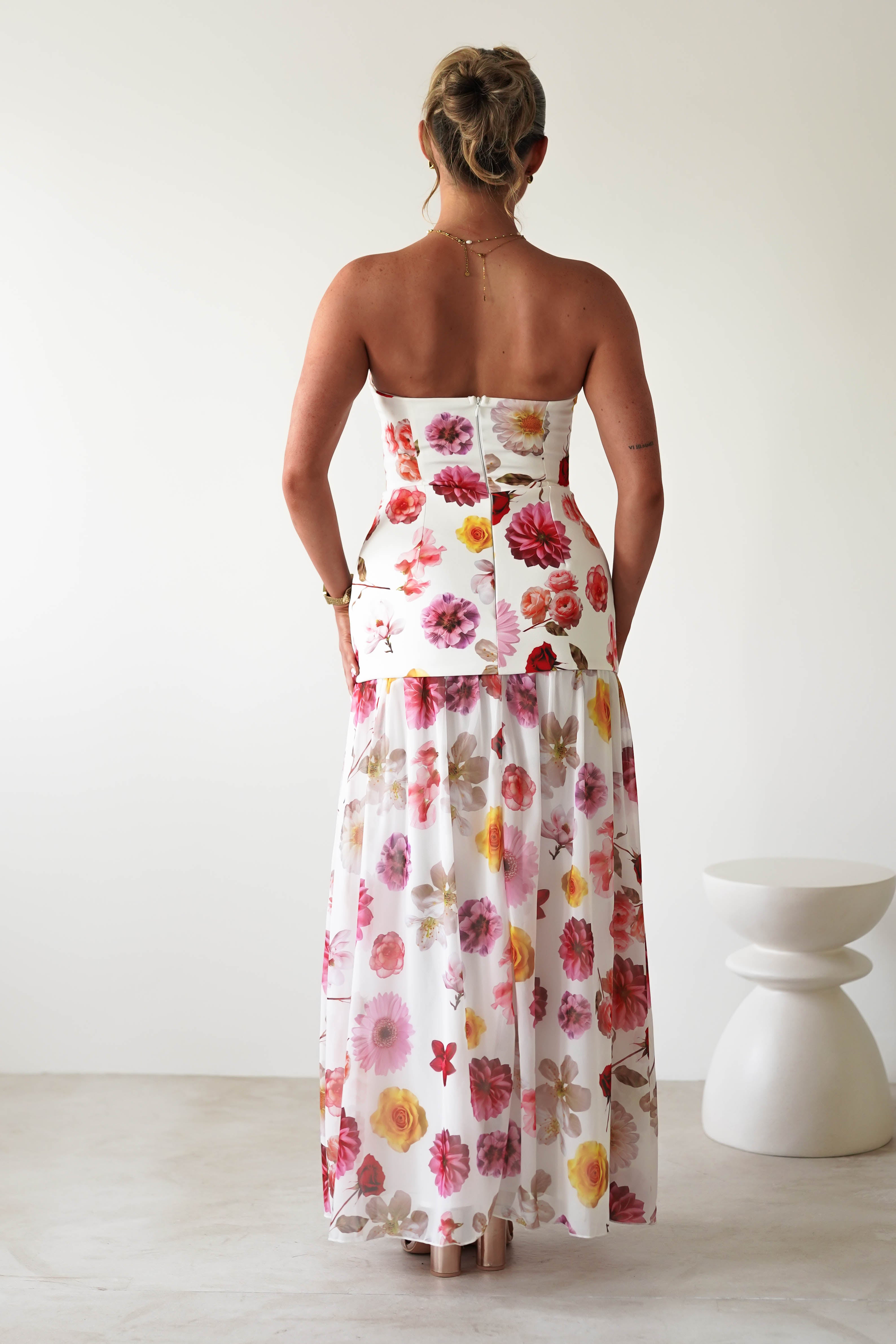 Talia Strapless Floral Print Maxi Dress Mixed Print | Wedding Guest Dress | Maxi | Oh Hello Clothing
