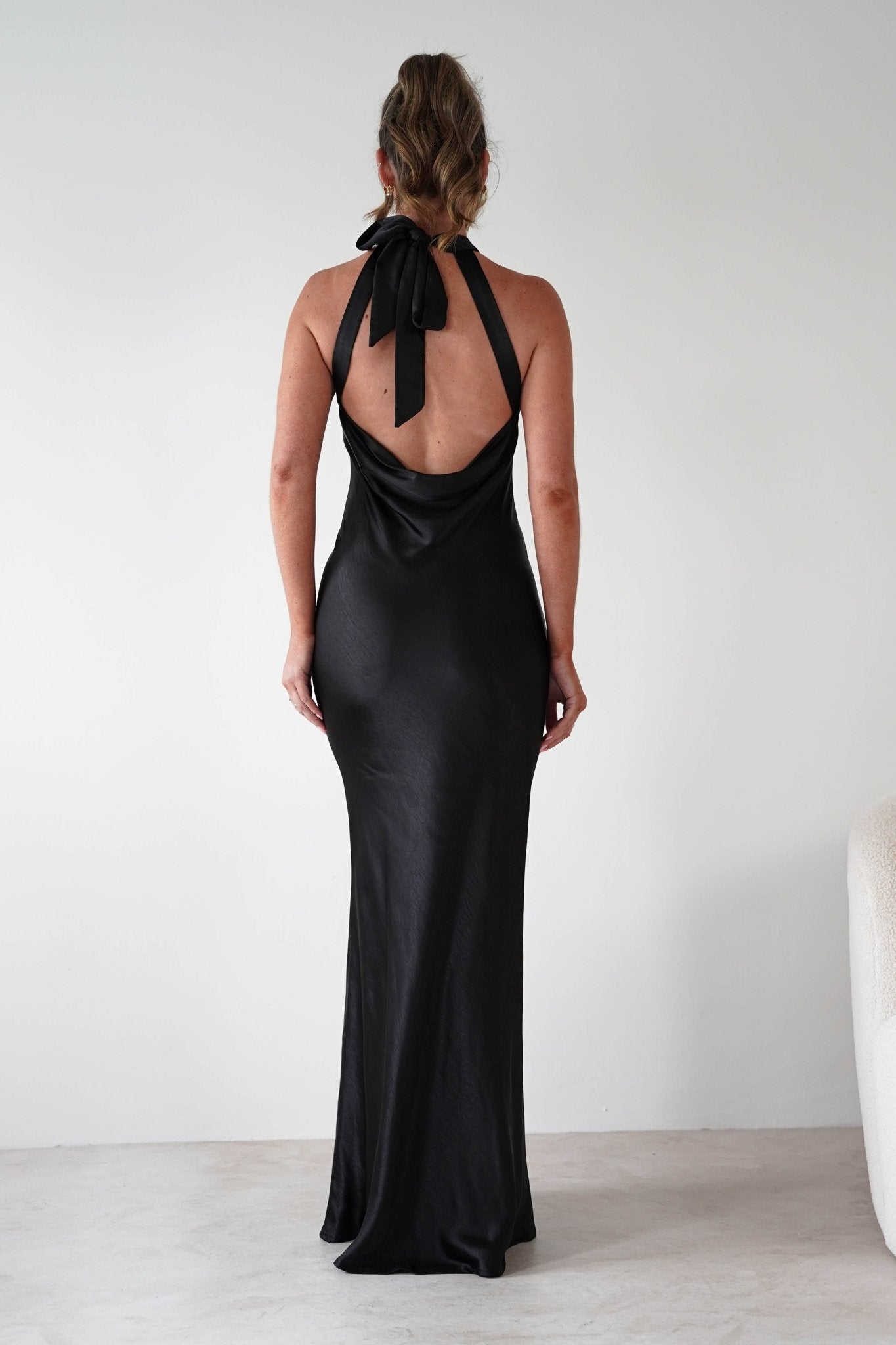 Taylee Halterneck Maxi Dress Black | Wedding Guest Dress | Halter Neck | Maxi | Oh Hello Clothing