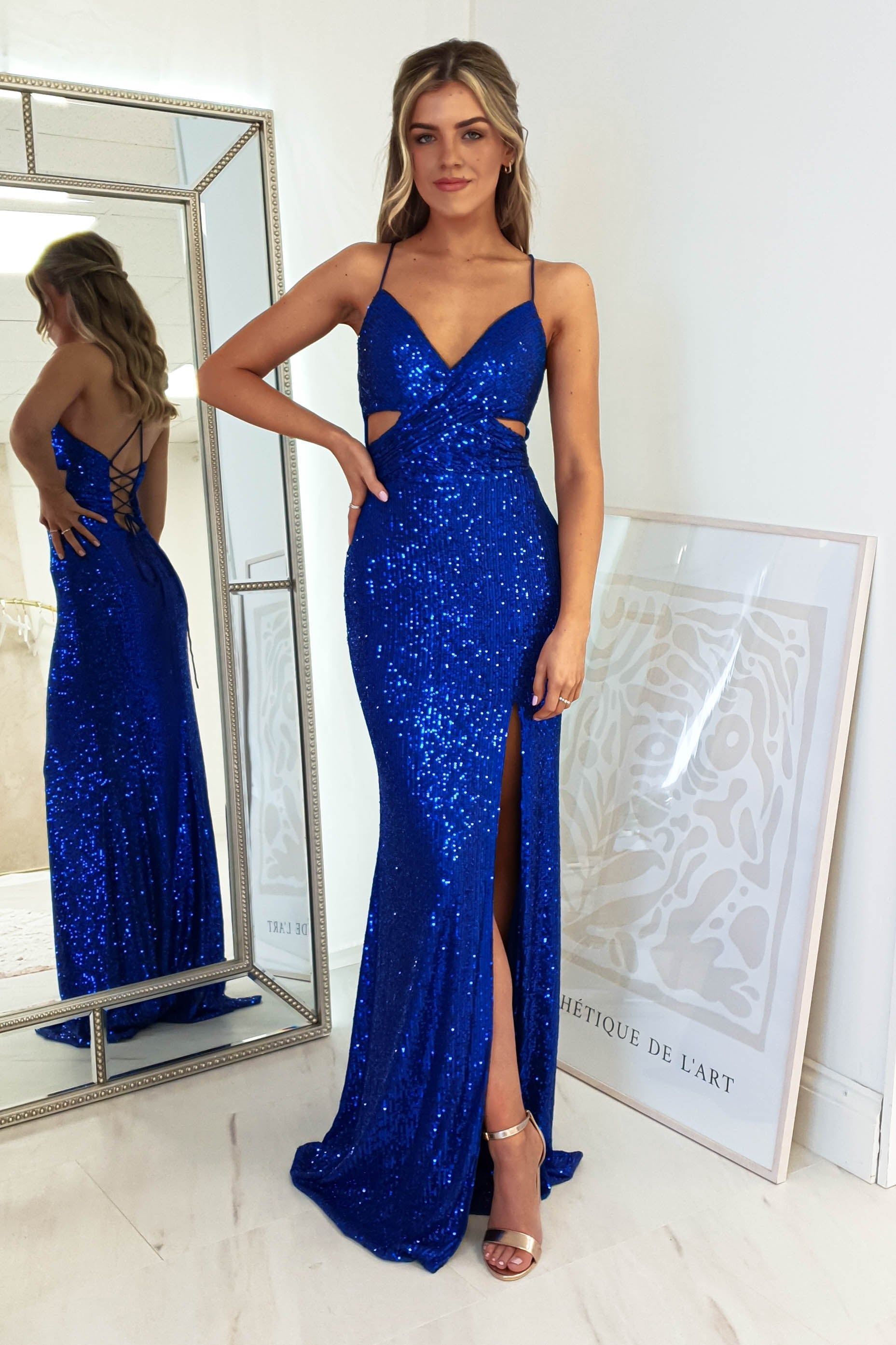 Apollo Bodycon Sequin Gown | Royal Blue | Debs & Prom | Formal Gown | Oh Hello Clothing