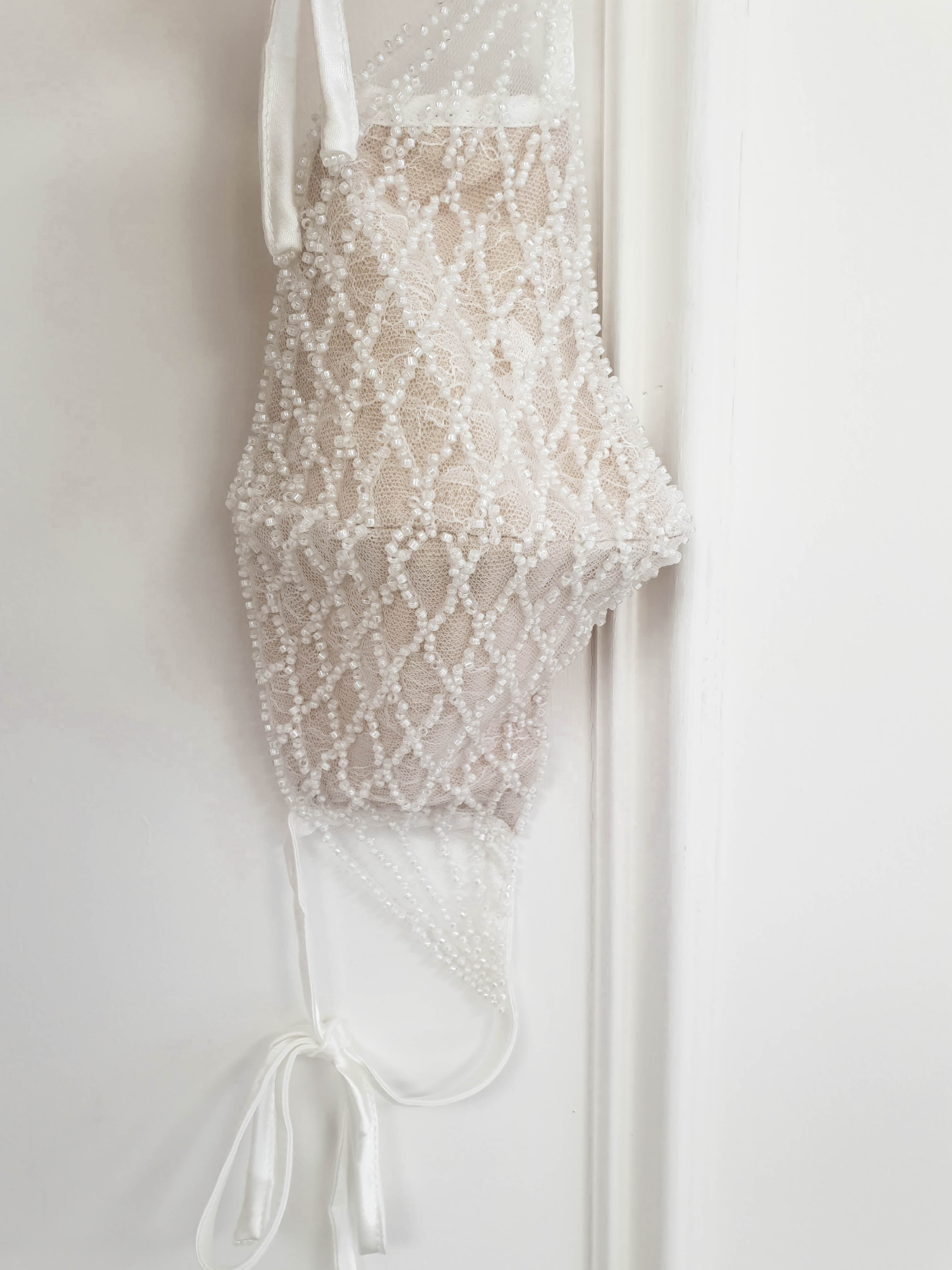 Luxury Embroidered Bridal Face Mask | Ivory | Oh Hello Clothing | Oh Hello Clothing