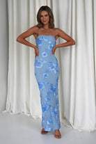 Alvana Floral Appliqué Maxi Dress Blue | Wedding Guest Dress | Maxi | Oh Hello Clothing