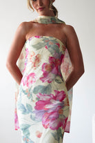 Charlene Floral Chiffon Maxi Dress Yellow Print | Wedding Guest Dress | Maxi | Chiffon | Oh Hello Clothing