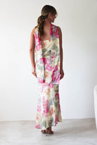 Charlene Floral Chiffon Maxi Dress Yellow Print | Wedding Guest Dress | Maxi | Chiffon | Oh Hello Clothing
