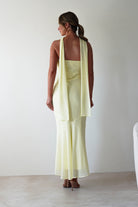 Carli Strapless Chiffon Maxi Dress Yellow | Wedding Guest Dress | Maxi | Chiffon | Oh Hello Clothing
