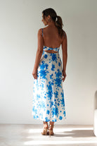 Gina Cotton Floral Maxi Dress Blue/White Print | Wedding Guest Dress | Maxi | Oh Hello Clothing