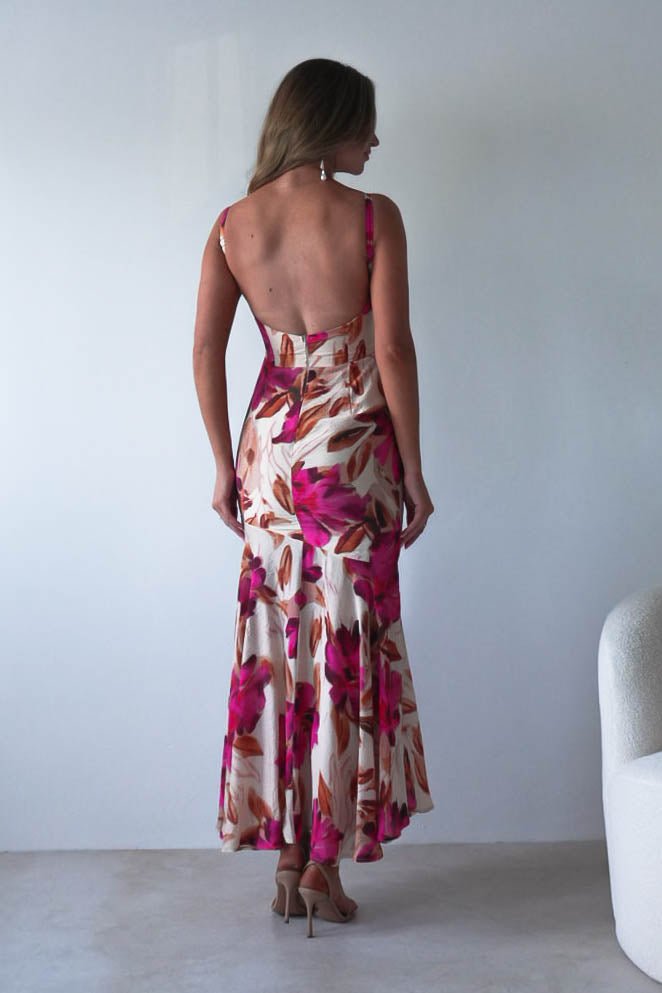 Amari Floral Print Midaxi Dress Mixed Print | Wedding Guest Dress | Oh Hello Clothing