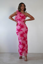 Sydney Bodycon Maxi Dress Pink Print | Wedding Guest Dress | Bodycon | Maxi | Oh Hello Clothing