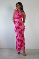 Sydney Bodycon Maxi Dress Pink Print | Wedding Guest Dress | Bodycon | Maxi | Oh Hello Clothing