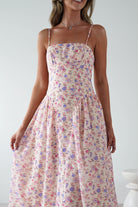 Elodie Floral Print Maxi Dress Cream | Wedding Guest Dress | Maxi | Oh Hello Clothing