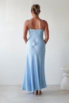 Hailey Cotton Floral Detail Maxi Blue | Wedding Guest Dress | Maxi | Oh Hello Clothing