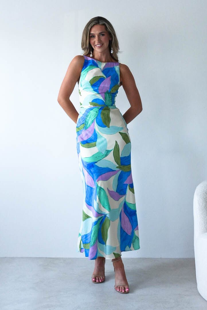 Lily Printed Maxi Dress Mixed Print | Wedding Guest Dress | Maxi | Oh Hello Clothing