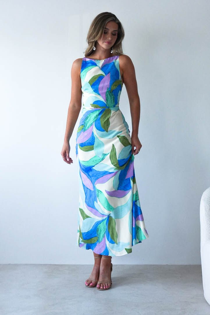 Lily Printed Maxi Dress Mixed Print | Wedding Guest Dress | Maxi | Oh Hello Clothing