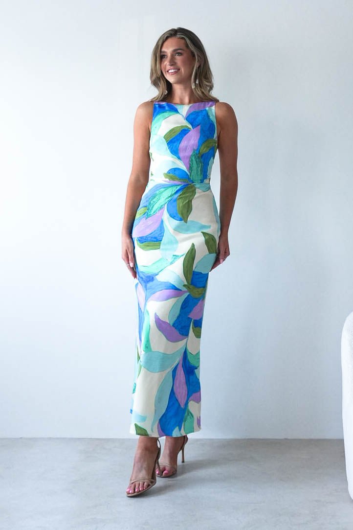 Lily Printed Maxi Dress Mixed Print | Wedding Guest Dress | Maxi | Oh Hello Clothing