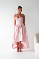 Oh Hello Clothing Women > Clothing > Dresses 1*DONE- 64900D-Blush Pink Lace Corset Midi Dress