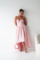 Oh Hello Clothing Women > Clothing > Dresses 1*DONE- 64900D-Blush Pink Lace Corset Midi Dress