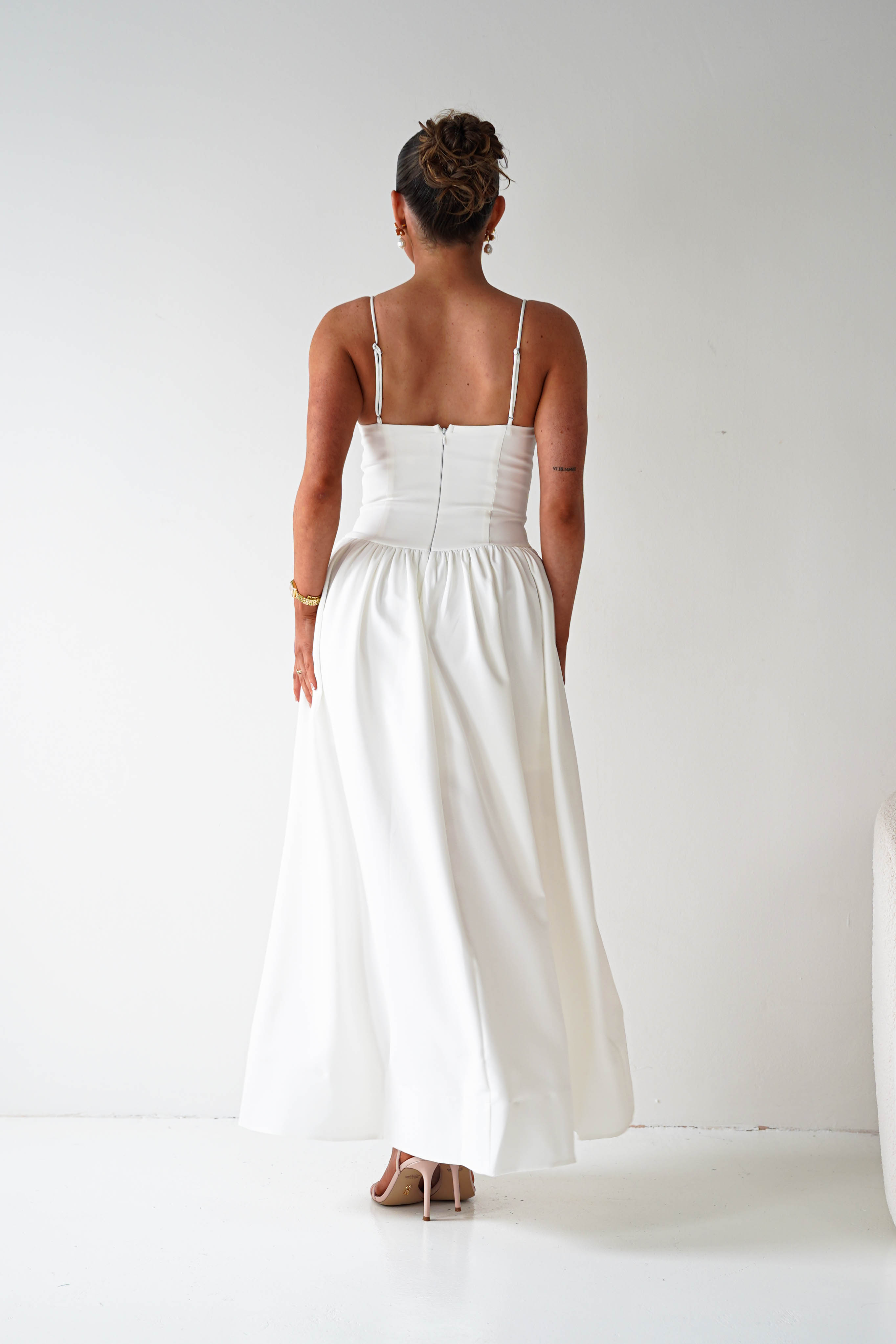 Oh Hello Clothing Women > Clothing > Dresses 1*DONE- 64900D-WHITE Lace Corset Midi Dress (Copy)