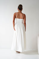 Oh Hello Clothing Women > Clothing > Dresses 1*DONE- 64900D-WHITE Lace Corset Midi Dress (Copy)