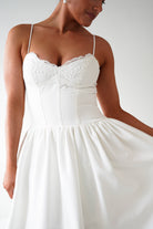 Oh Hello Clothing Women > Clothing > Dresses 1*DONE- 64900D-WHITE Lace Corset Midi Dress (Copy)