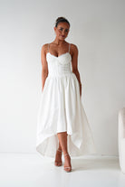 Oh Hello Clothing Women > Clothing > Dresses 1*DONE- 64900D-WHITE Lace Corset Midi Dress (Copy)