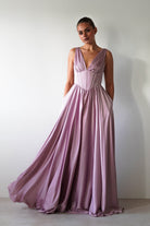 Scarlette Soft Satin Maxi Gown | Mauve | Debs & Prom | Formal Gown | Oh Hello Clothing