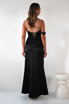 Nicolette Soft Satin Maxi Gown | Black | Debs & Prom | Formal Gown | Oh Hello Clothing