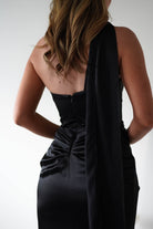 Aletta Soft Satin Maxi Gown | Black | Debs & Prom | Formal Gown | Oh Hello Clothing