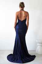 Adeline Rhinestone Halterneck Gown | Navy | Debs & Prom | Formal Gown | Oh Hello Clothing