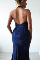 Adeline Rhinestone Halterneck Gown | Navy | Debs & Prom | Formal Gown | Oh Hello Clothing