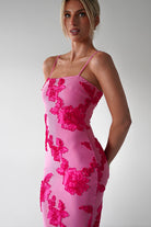 Adora Floral Mesh Maxi Dress Pink | Wedding Guest Dress | Maxi | Mesh | Oh Hello Clothing
