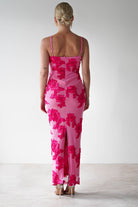 Adora Floral Mesh Maxi Dress Pink | Wedding Guest Dress | Maxi | Mesh | Oh Hello Clothing