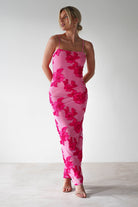 Adora Floral Mesh Maxi Dress Pink | Wedding Guest Dress | Maxi | Mesh | Oh Hello Clothing