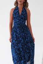 Oh Hello Clothing Women > Clothing > Dresses 1*DONE-ALBARAN- ALL ONE SIZE-Navy halter neck dress