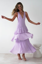 Andalusia Ruffle Maxi Dress Lilac | Wedding Guest Dress | Maxi | Oh Hello Clothing