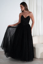 Priscilla Princess Glitter Gown | Black | Debs & Prom | Formal Gown | Oh Hello Clothing