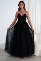 Priscilla Princess Glitter Gown | Black | Debs & Prom | Formal Gown | Oh Hello Clothing
