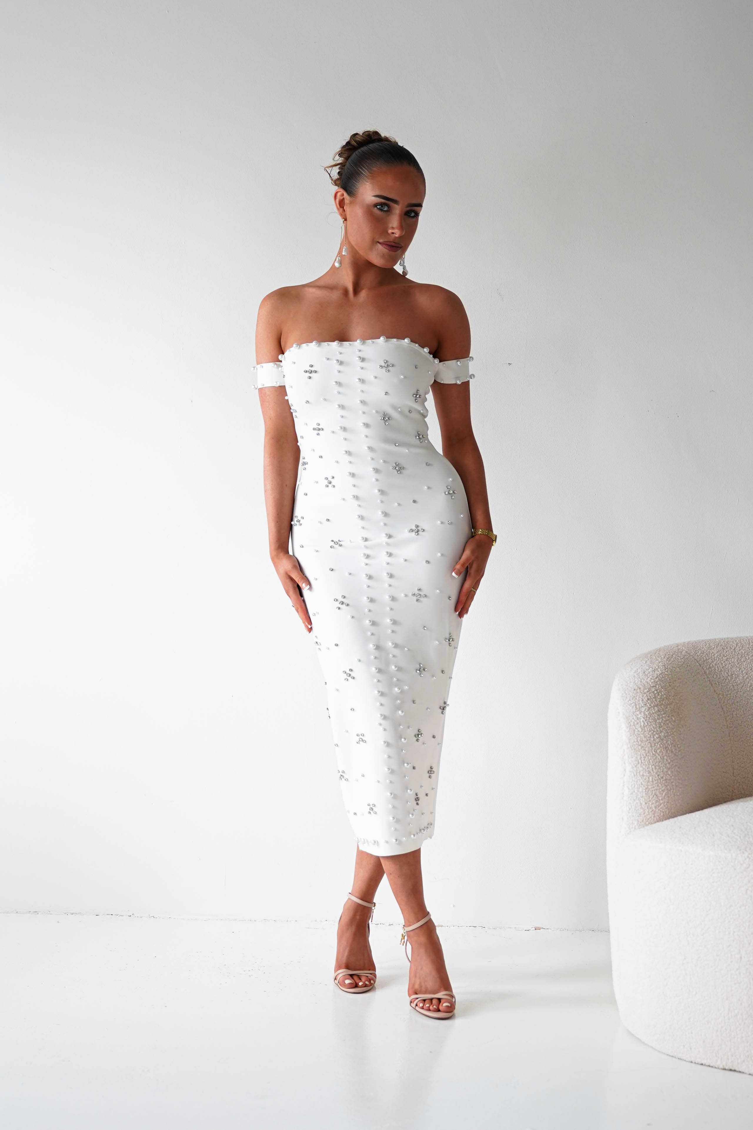 Oh Hello Clothing Women > Clothing > Dresses 1*DONE-Blayke Bodycon Bandage Maxi Dress |NEW COLOUR WHITE