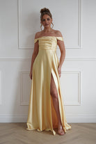 Oh Hello Clothing Women > Clothing > Dresses 1*Done-Butter Yellow Satin Maxi Dress
