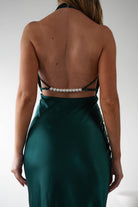 Capriana Pearl Back Maxi Dress Emerald | Wedding Guest Dress | Maxi | Oh Hello Clothing