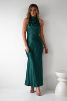 Capriana Pearl Back Maxi Dress Emerald | Wedding Guest Dress | Maxi | Oh Hello Clothing