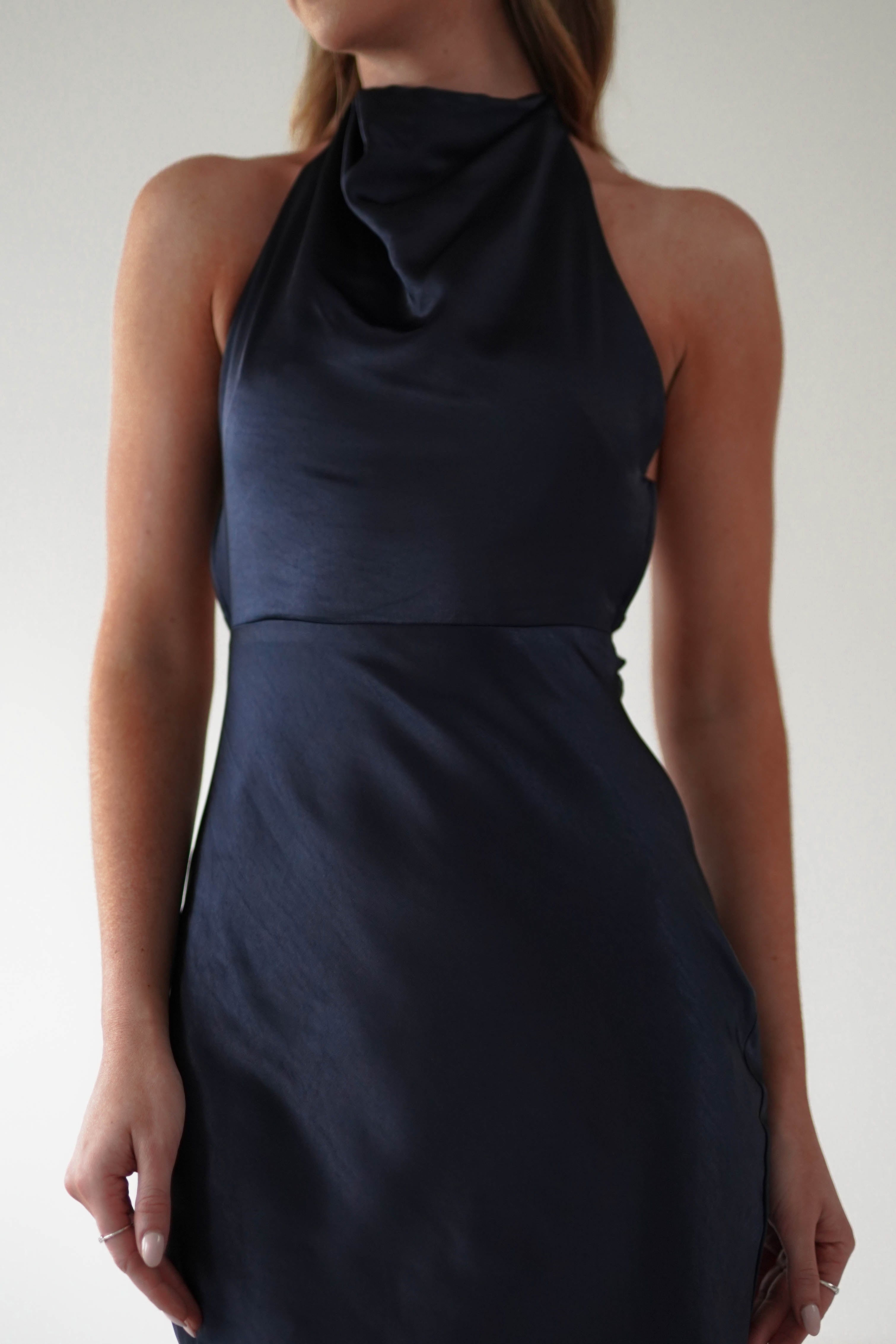 Capriana Pearl Back Maxi Dress Navy | Wedding Guest Dress | Maxi | Oh Hello Clothing