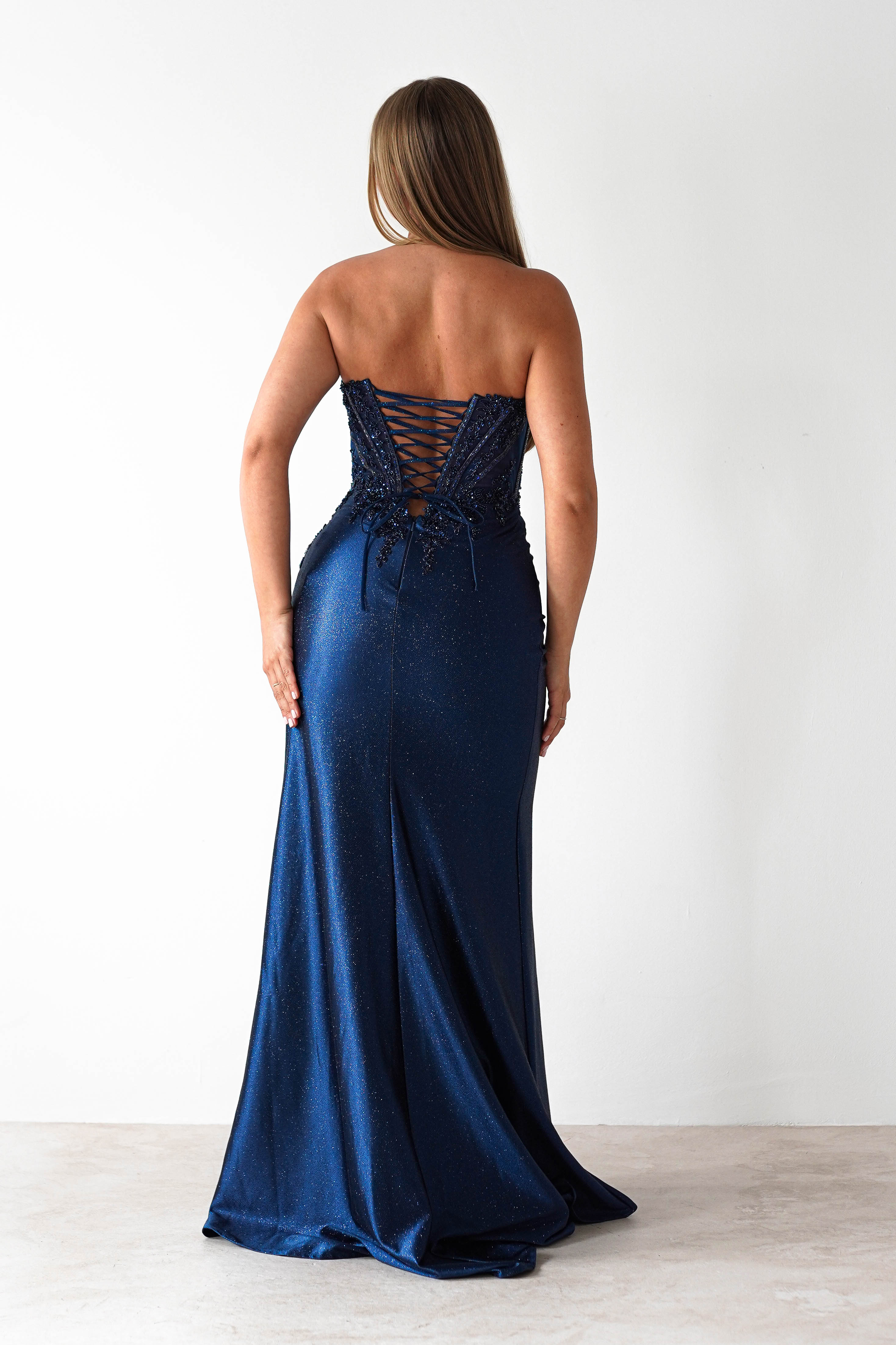 Caspian Embellished Bodycon Gown | Navy | Debs & Prom | Formal Gown | Oh Hello Clothing