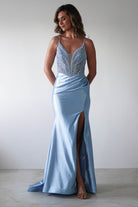 Tiah Glitter Embellished Gown | Blue | Debs & Prom | Formal Gown | Oh Hello Clothing