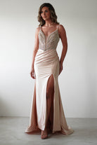 Tiah Glitter Embellished Gown | Gold | Debs & Prom | Formal Gown | Oh Hello Clothing